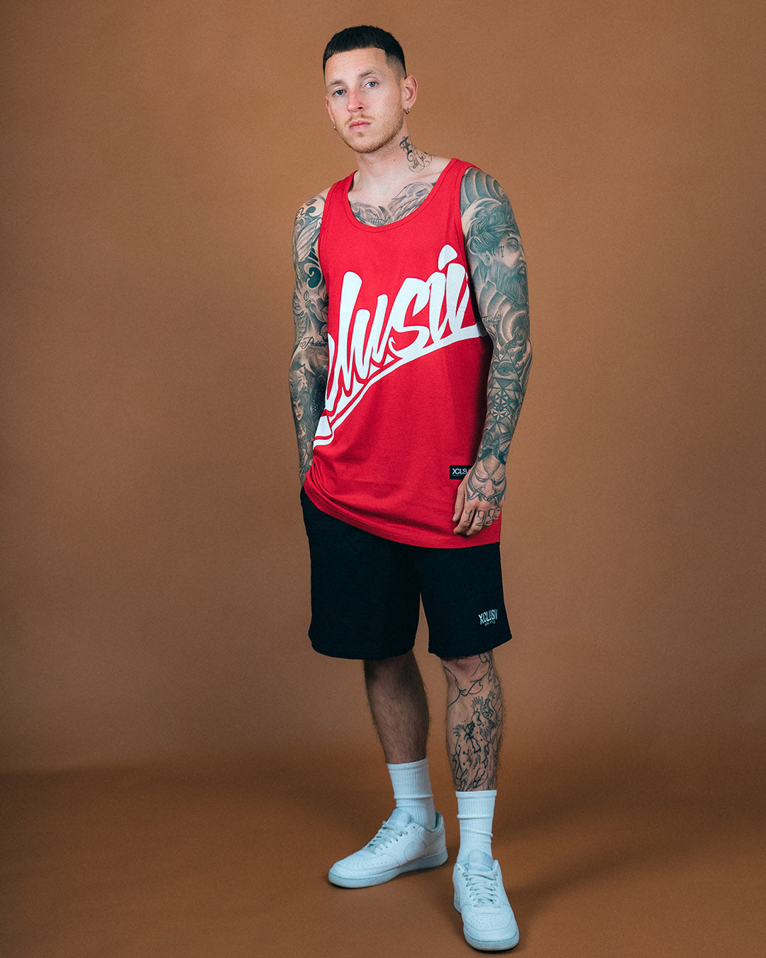 XCLUSIV SIGNATURE TANK TOP RED - Xclusiv Clothing Company