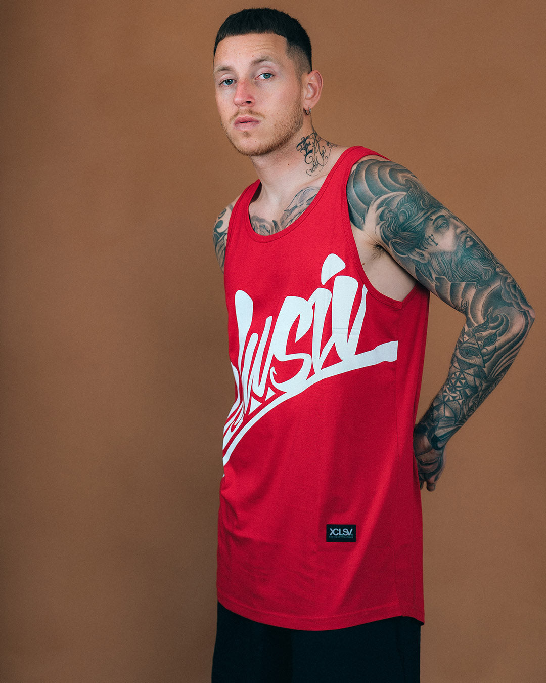 XCLUSIV SIGNATURE TANK TOP RED - Xclusiv Clothing Company