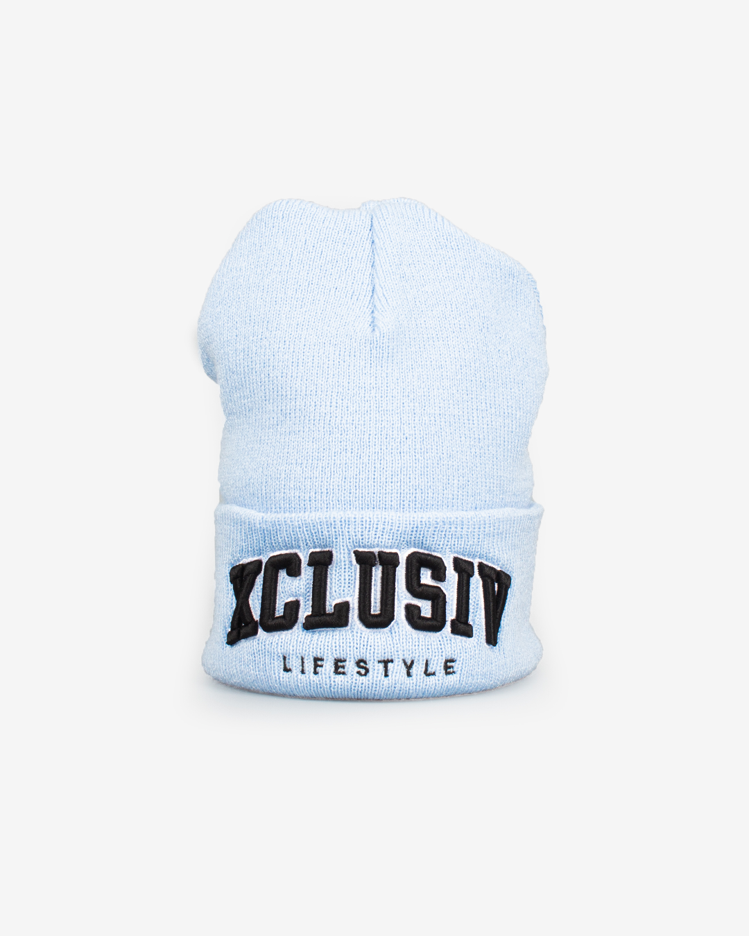 XCLUSIV BABY BLUE VARSITY BEANIE - Xclusiv Clothing Company