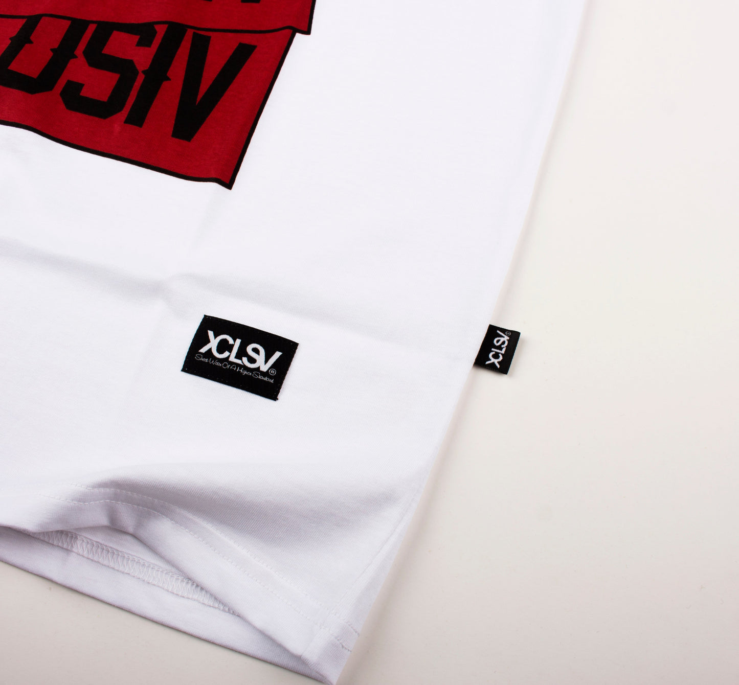 XCLUSIV WHITE STACKE DUP TSHIRT - Xclusiv Clothing Company