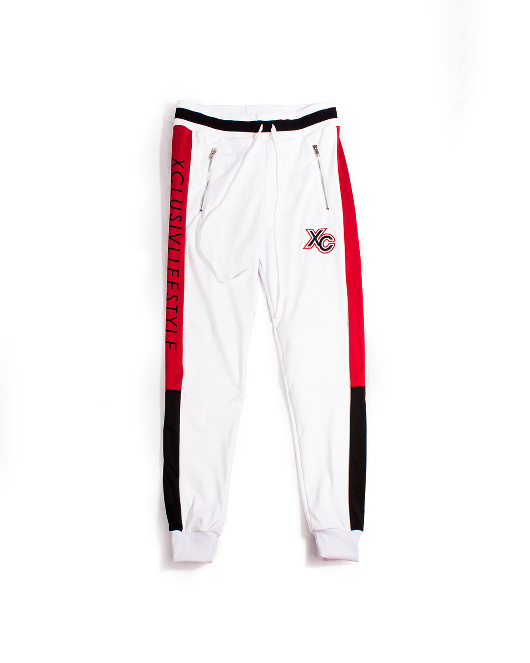 XCLUSIV WHITE TRACK PANT - Xclusiv Clothing Company