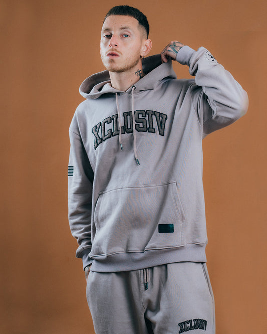 XCLUSIV CEMENT VARSITY SWEATSHIRT - Xclusiv Clothing Company