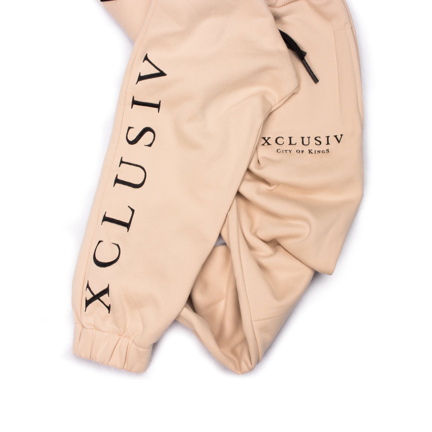 XCLUSIV CITY OF KINGS BEIGE SWEATPANT - Xclusiv Clothing Company